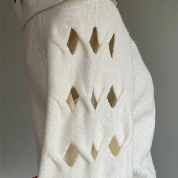 White House Black Market Cream Cowl Neck Sweater - Picture 9 of 12